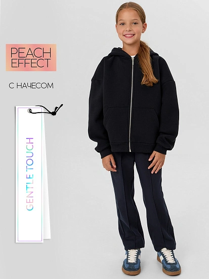 картинка Толстовка для девочек черная от известного бренда одежды для девочек Mark Formelle