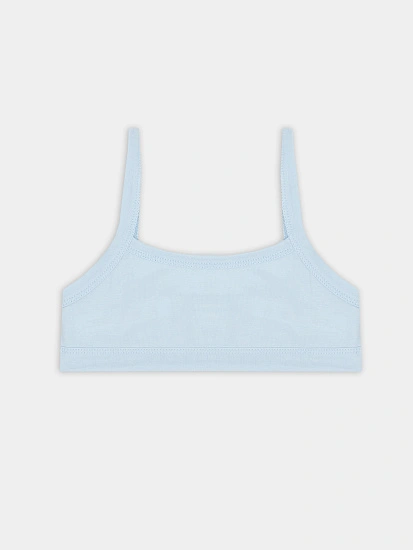 картинка Топ для девочек голубой от известного бренда одежды для девочек Mark Formelle