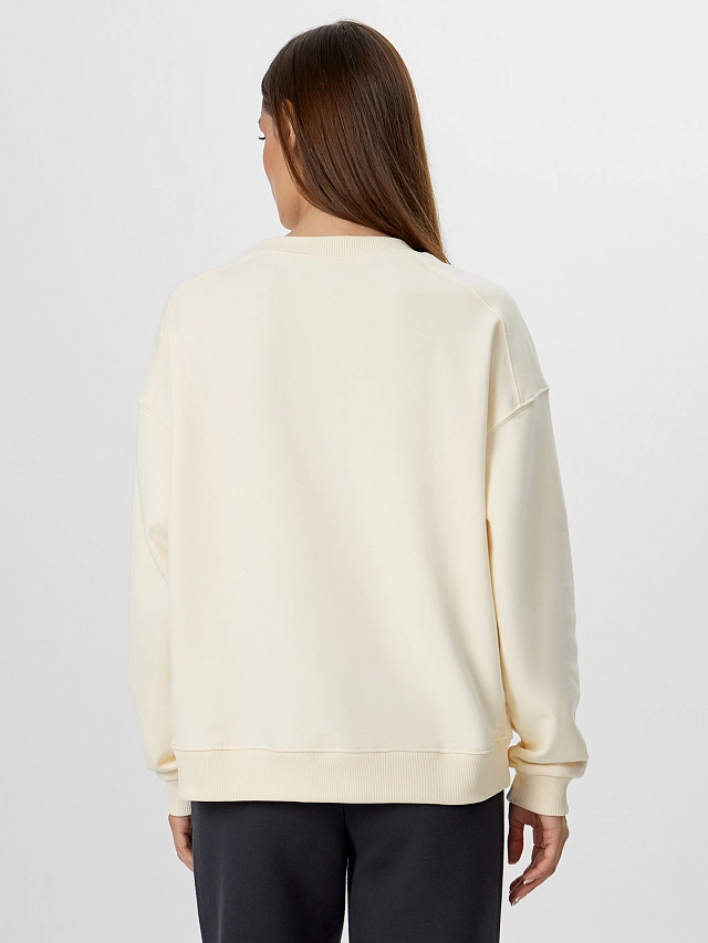 Свитшот женский бежевый с надписью "Аnyway" - 3