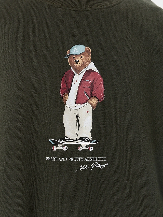 Свитшот мужской зеленый - 8