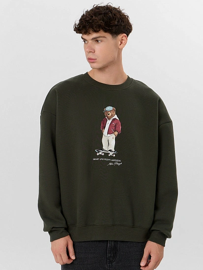 картинка Свитшот мужской зеленый от магазина мужской одежды Mark Formelle