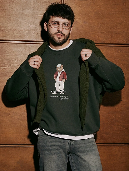 картинка Свитшот мужской зеленый от магазина мужской одежды Mark Formelle