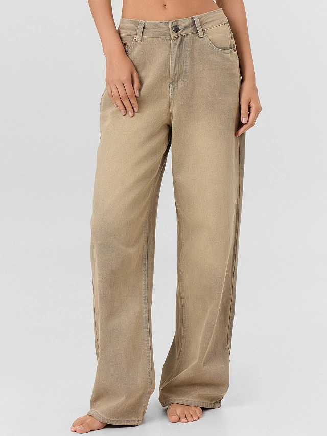 Джинсы женские бежевые - 3