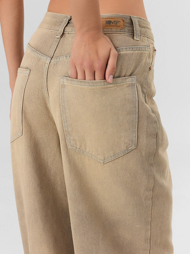 Джинсы женские бежевые - 7