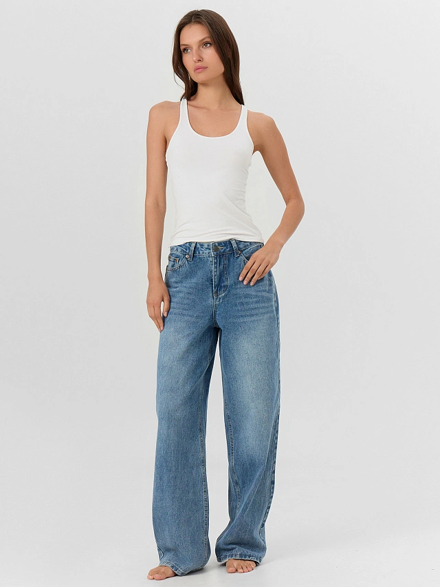 Джинсы женские синие - 5