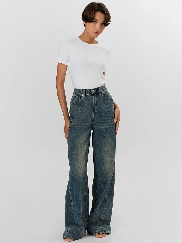 Джинсы женские синие - 5