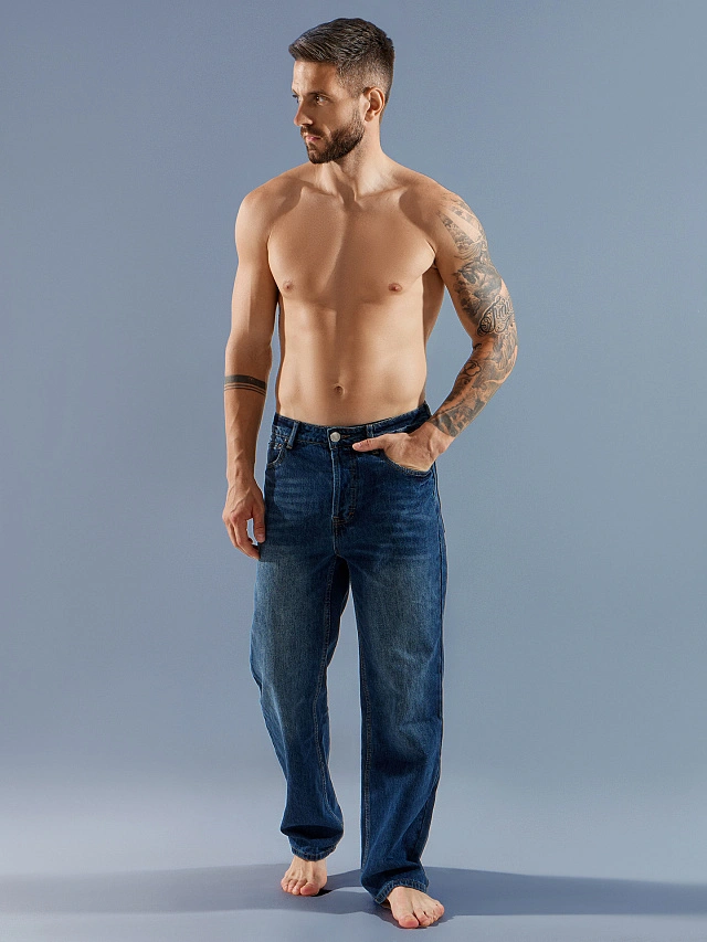 Джинсы мужские синие - 8