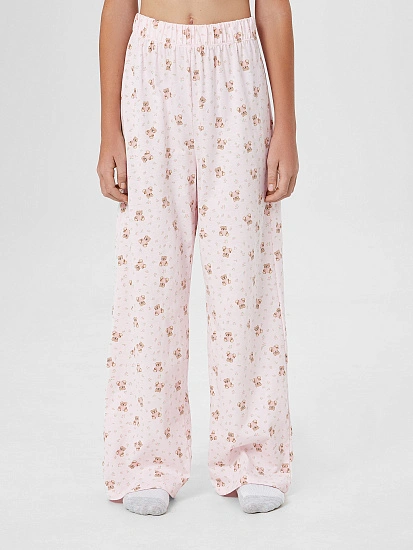 картинка Брюки домашние для девочек с принтом мишек от известного бренда одежды для девочек Mark Formelle