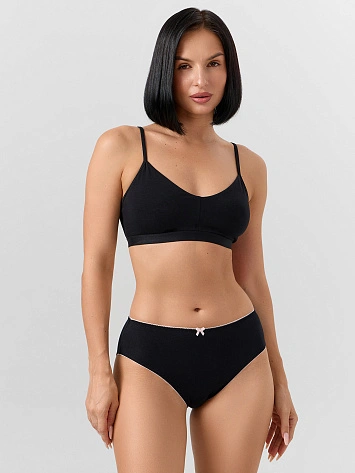 Трусы макси женские черные