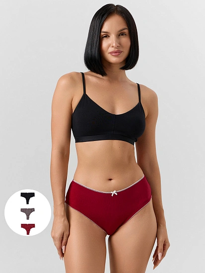 картинка Трусы бразилиана женские в наборе, 3 шт от магазина стильной одежды Mark Formelle