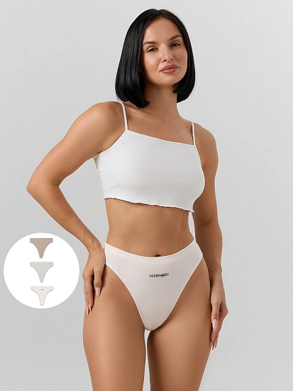 картинка Трусы бразилиана женские в наборе, 3 шт от магазина стильной одежды Mark Formelle