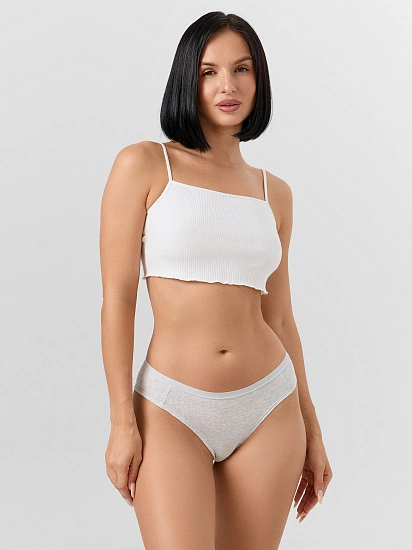 картинка Трусы женские бразилиана серые от магазина стильной одежды Mark Formelle