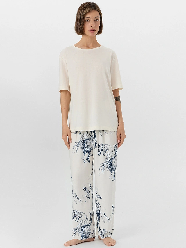 Комплект женский домашний с узором - 9