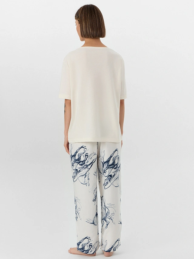 Комплект женский домашний с узором - 10