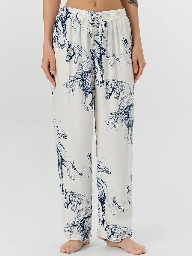 Комплект женский домашний с узором - 13