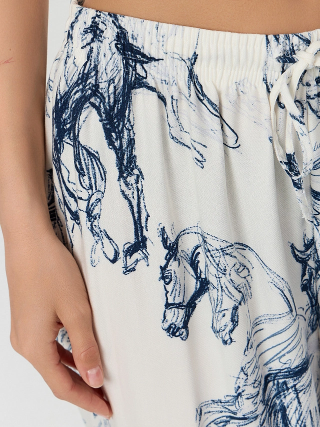 Комплект женский домашний с узором - 14