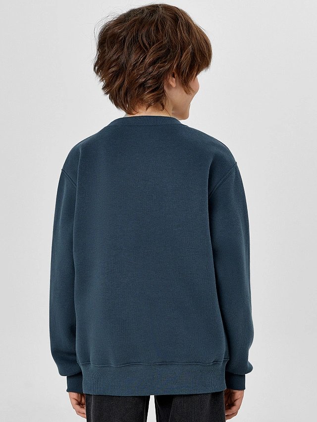 Свитшот для мальчиков синий с надписью "Streetstyle racers" - 2