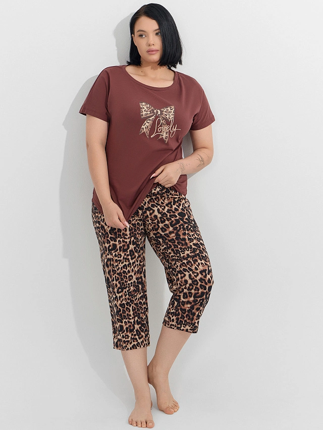 Комплект домашний женский коричневый - 9