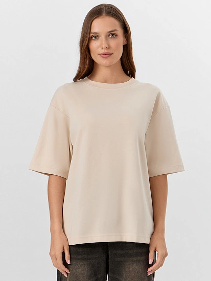 картинка Футболка женская бежевая от магазина стильной одежды Mark Formelle