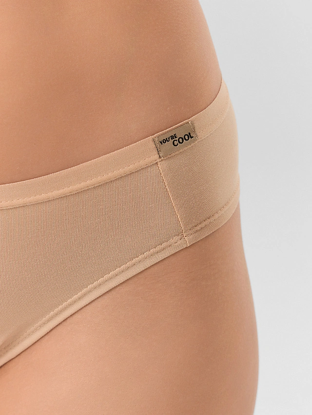 Трусы бразилиана женские бежевые - 6