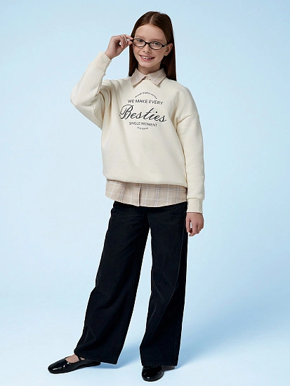 картинка Джинсы для девочек черные от известного бренда одежды для девочек Mark Formelle