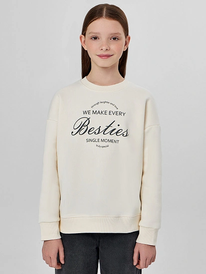 картинка Свитшот для девочек бежевый  от известного бренда одежды для девочек Mark Formelle