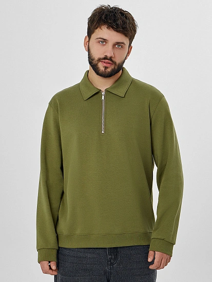 картинка Свитшот мужской оливковый от магазина мужской одежды Mark Formelle