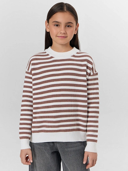 картинка Джемпер для девочек в полоску от известного бренда одежды для девочек Mark Formelle