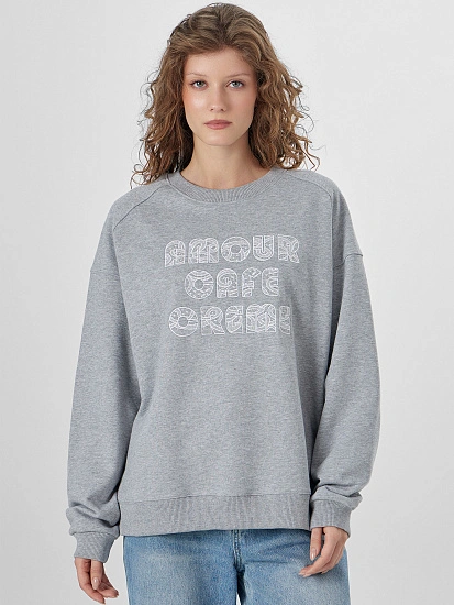 картинка Свитшот женский с надписью "Amour cafe creme" от магазина стильной одежды Mark Formelle