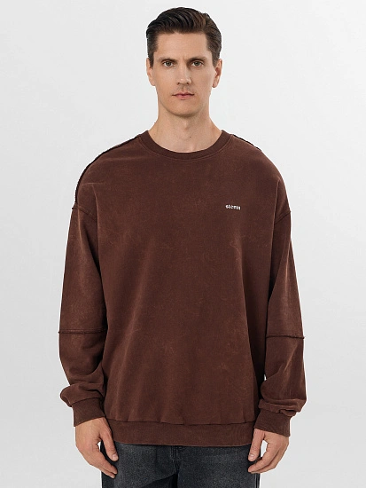 картинка Свитшот мужской коричневый с печатью от магазина мужской одежды Mark Formelle