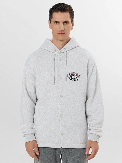 картинка Толстовка мужская серая из футера с начесом от магазина мужской одежды Mark Formelle