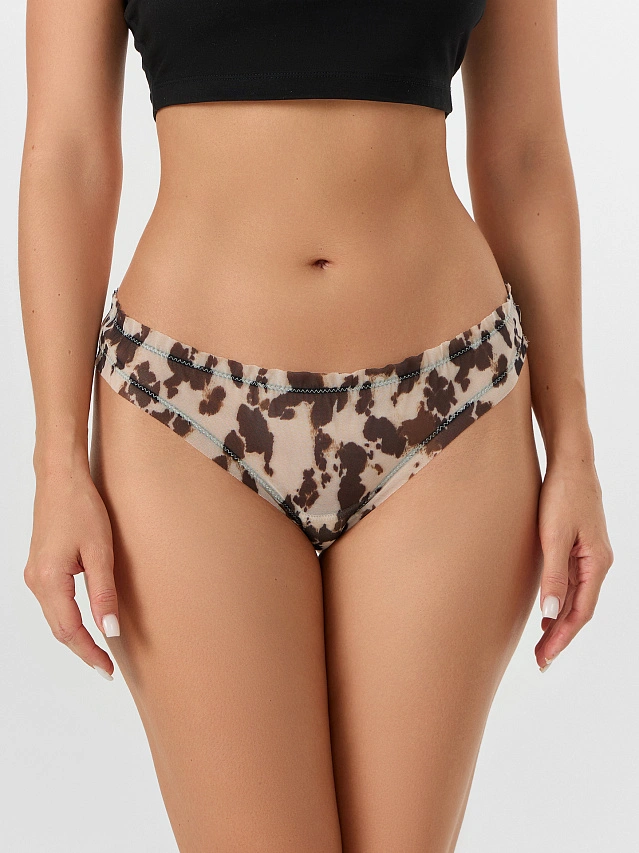 Трусы бразилиана женские с принтом - 3