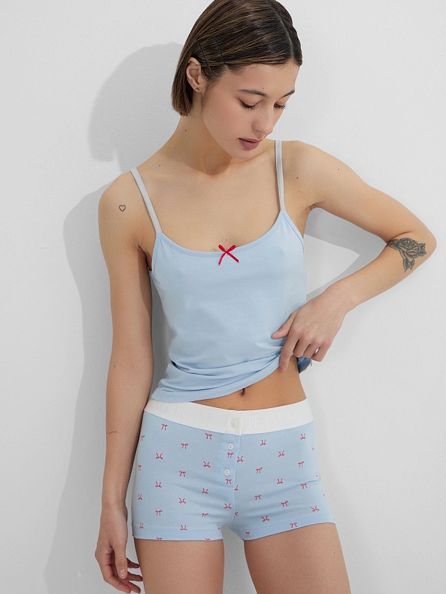 Комплект домашний женский голубой - 6