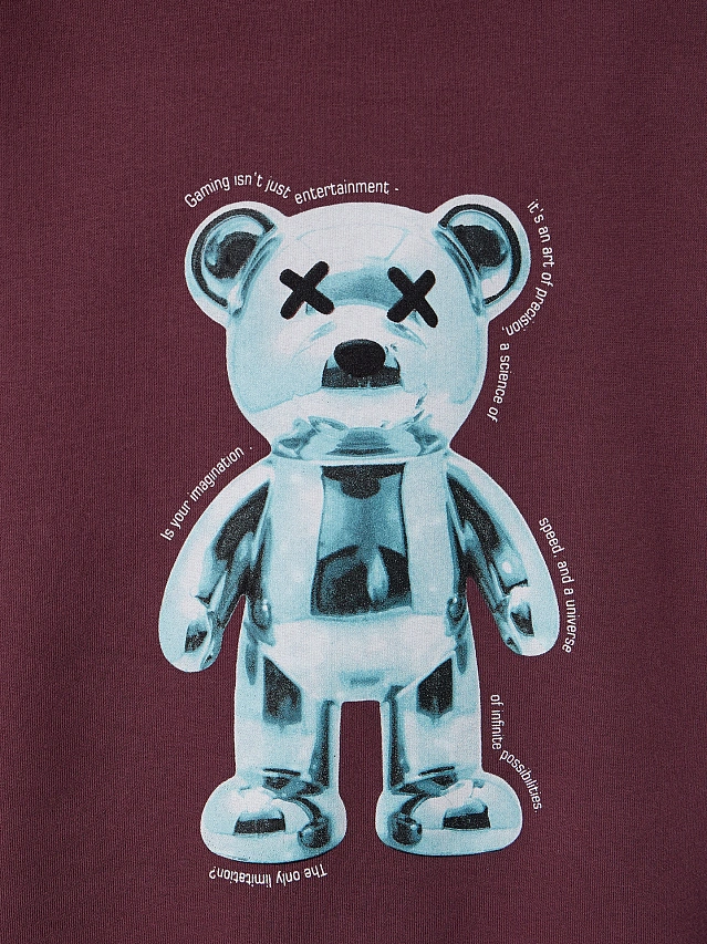 Теплый свитшот для мальчиков коричневый с начесом - 6