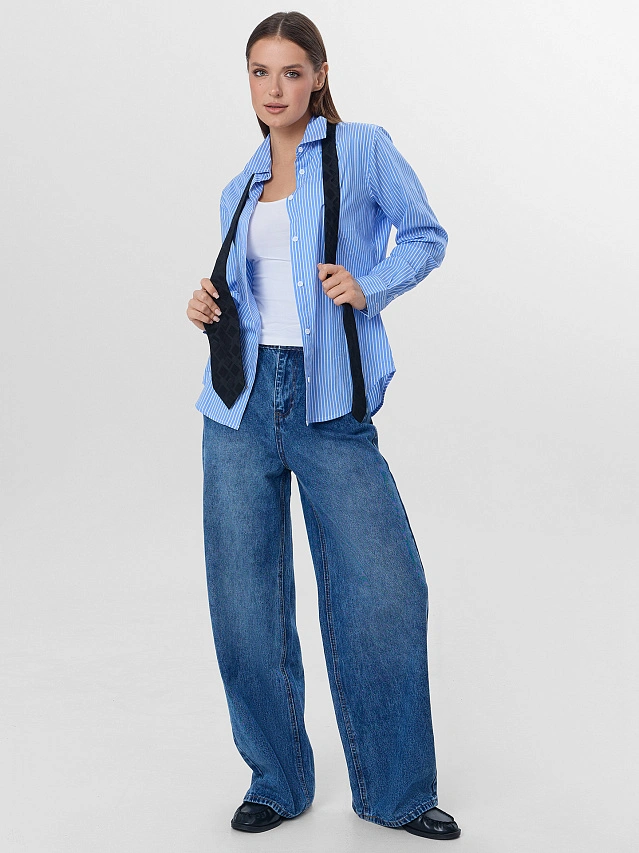 Джинсы женские синие - 8