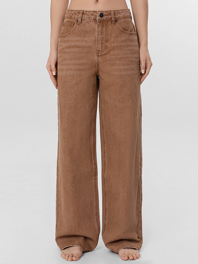 Джинсы женские коричневые - 4