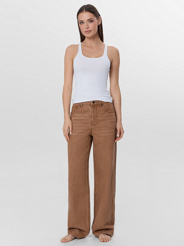 Джинсы женские коричневые - 6