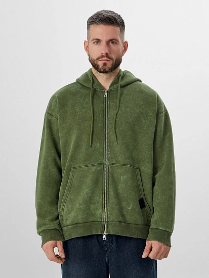 картинка Толстовка мужская на молнии зеленая  от магазина мужской одежды Mark Formelle