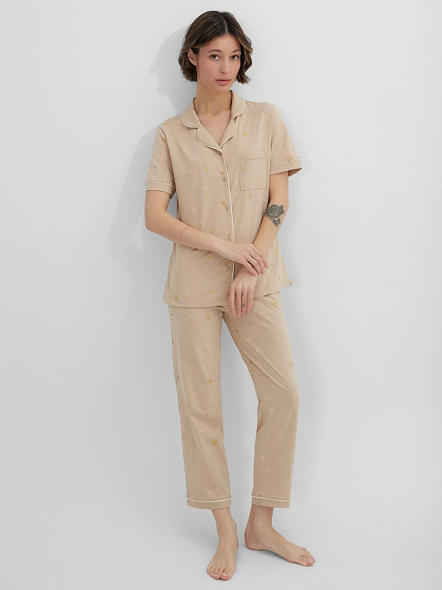 Комплект домашний женский бежевый - 8