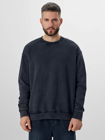 картинка Свитшот мужской синий с обработкой эйсид от магазина мужской одежды Mark Formelle