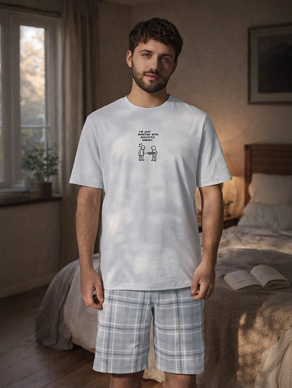 картинка Комплект мужской домашний серый от магазина мужской одежды Mark Formelle