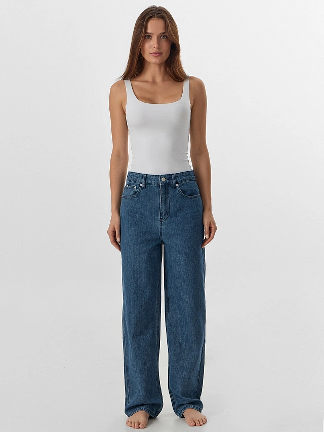 Джинсы женские синие - 8