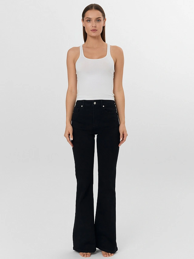 Джинсы женские Flare fit черные - 6