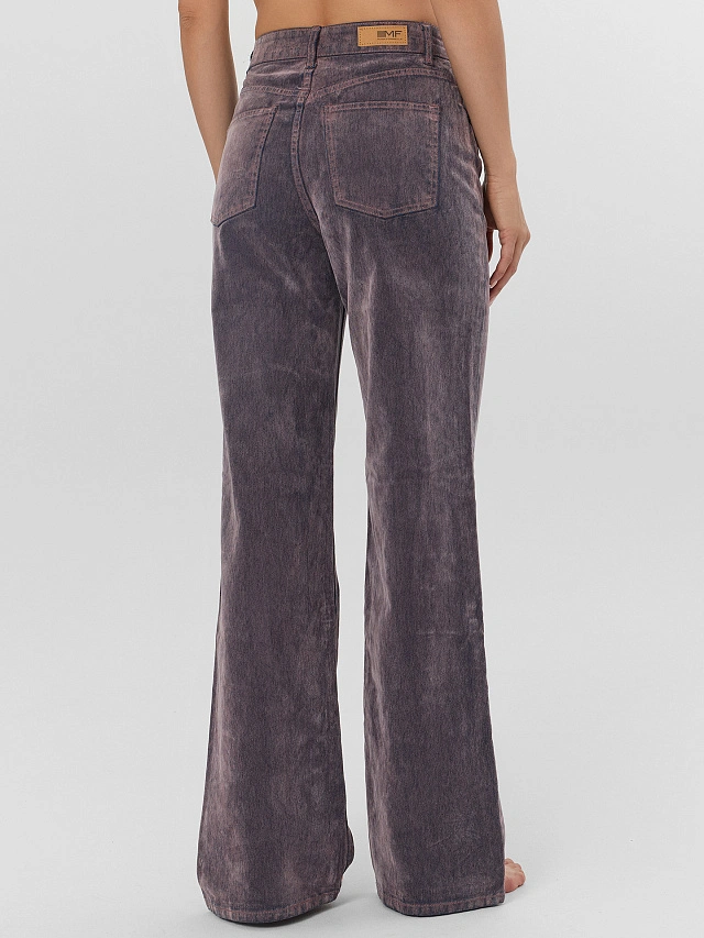 Джинсы женские wide leg пыльно-розовые - 4