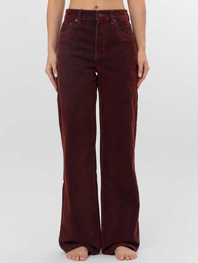 Джинсы женские коричневые - 4