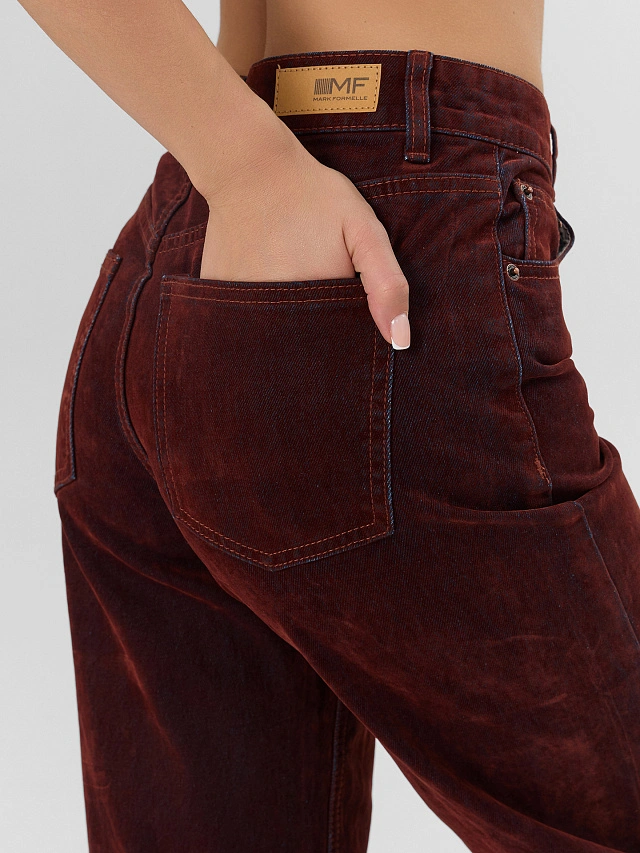 Джинсы женские коричневые - 8