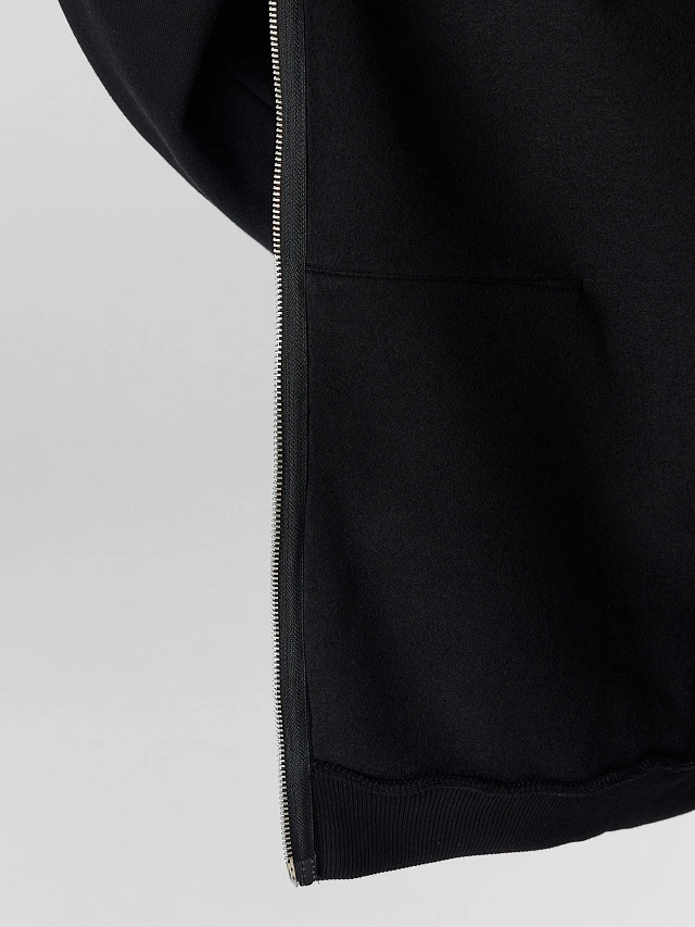 Толстовка мужская черная на молнии - 6
