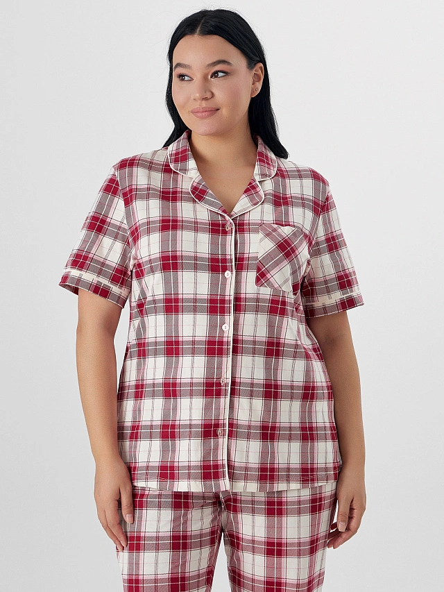 Костюм домашний женский в клетку - 3