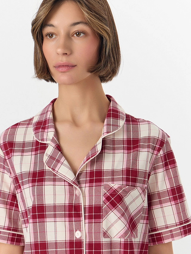 Костюм домашний женский в клетку - 12