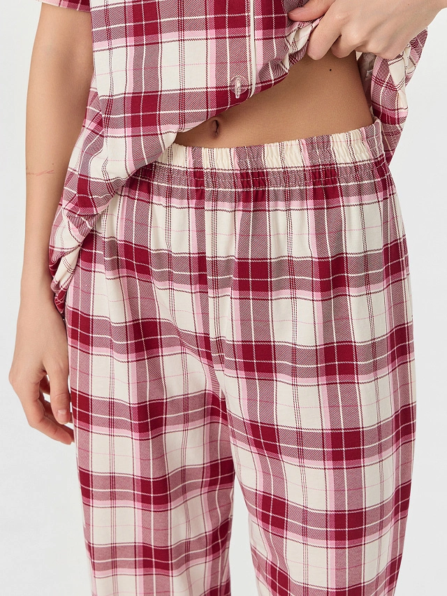 Костюм домашний женский в клетку - 13